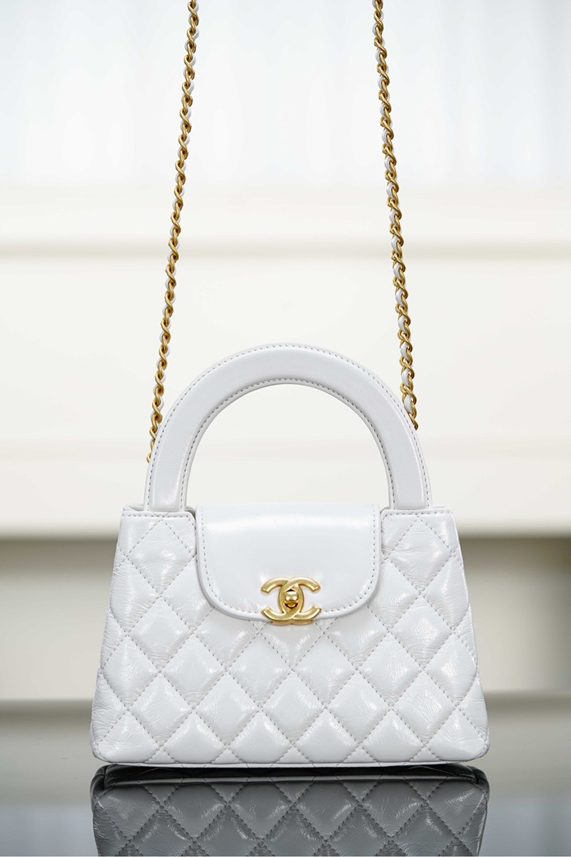 Chanel 23K Kelly White Handbag