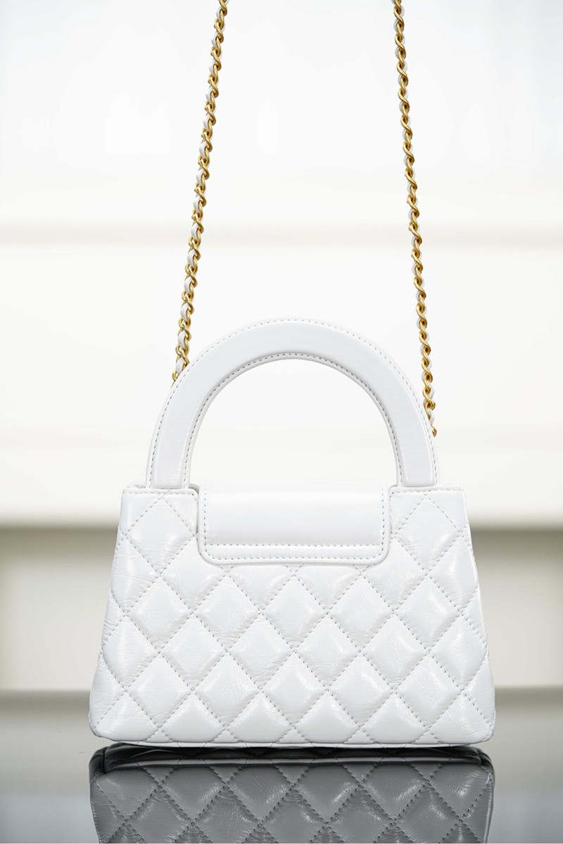 Chanel 23K Kelly White Handbag