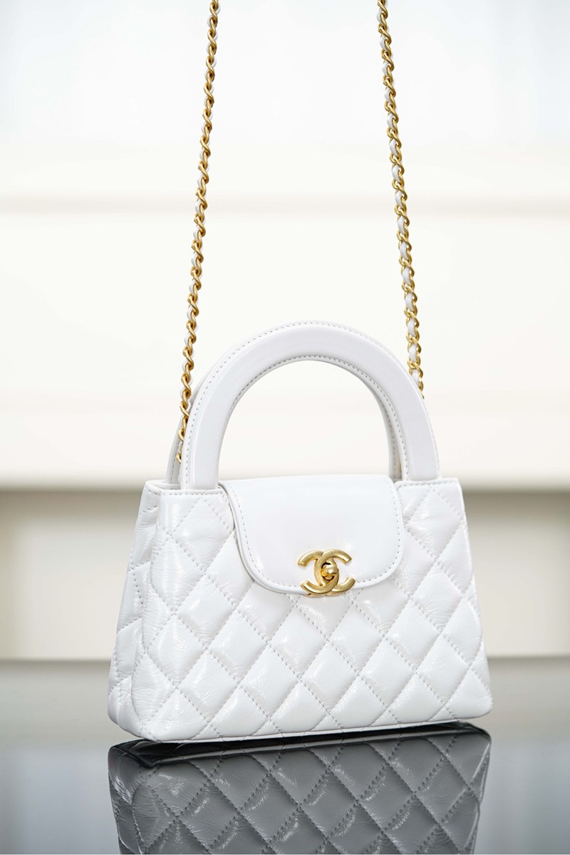 Chanel 23K Kelly White Handbag