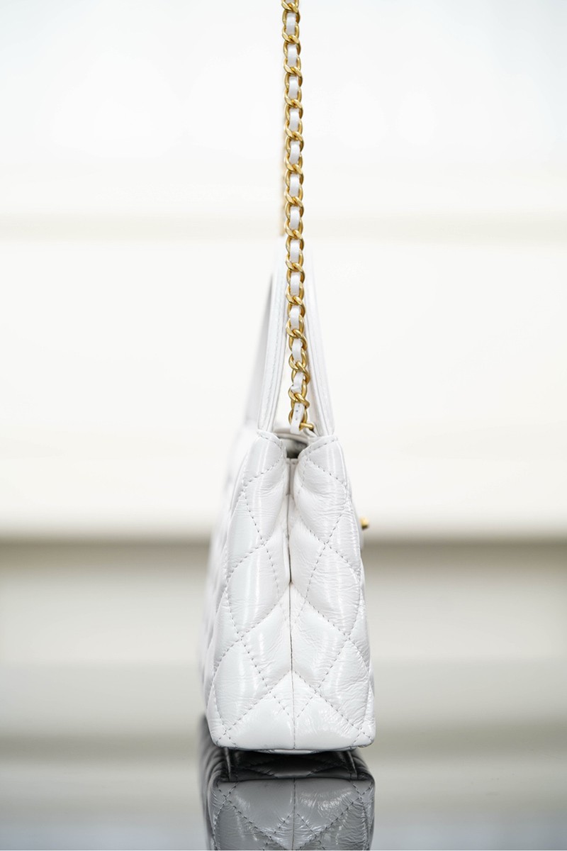 Chanel 23K Kelly White Handbag