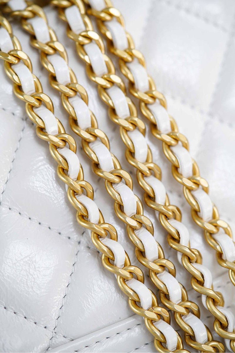 Chanel 23K Kelly White Handbag