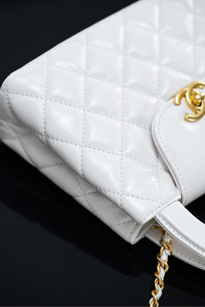 Chanel 23K Kelly White Handbag