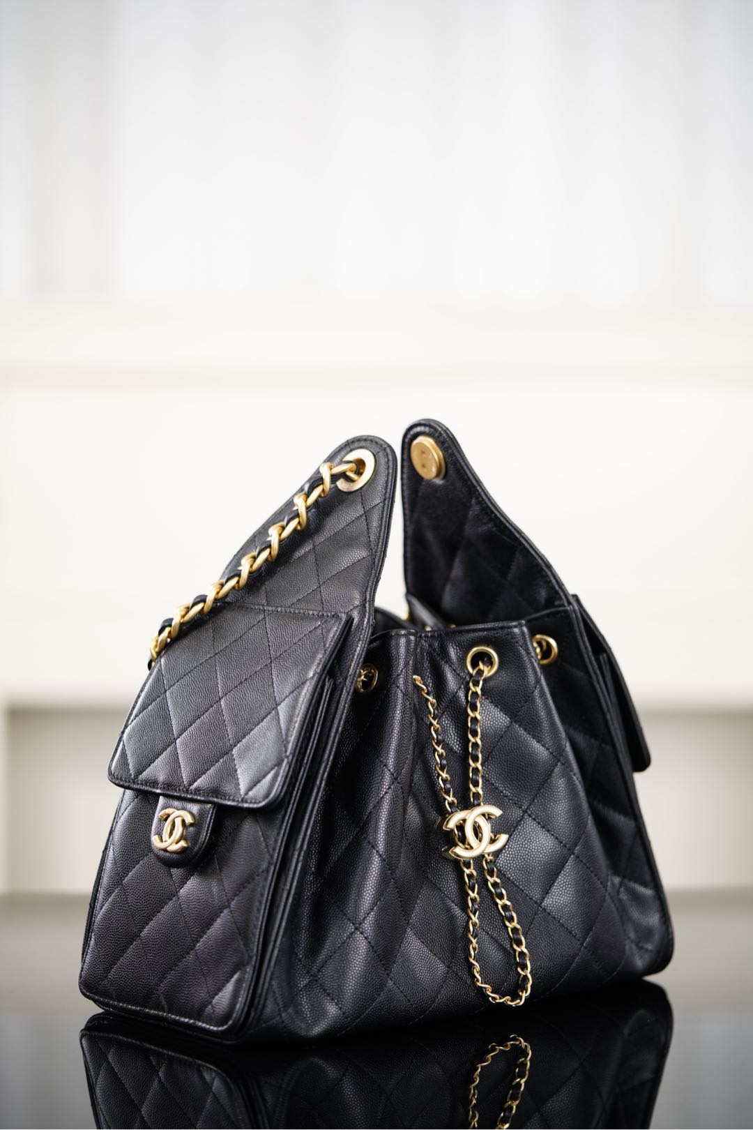 Chanel 25S Small Hobo Black