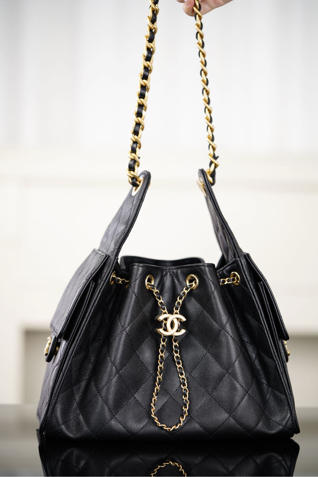 Chanel 25S Small Hobo Black