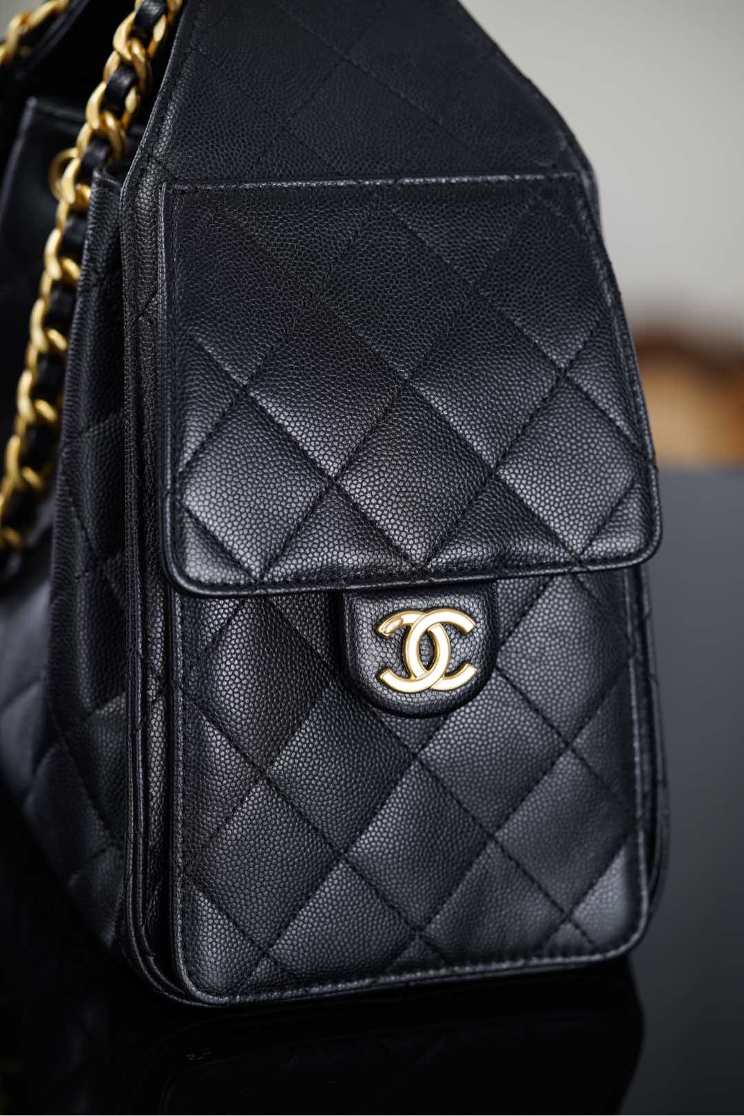 Chanel 25S Small Hobo Black