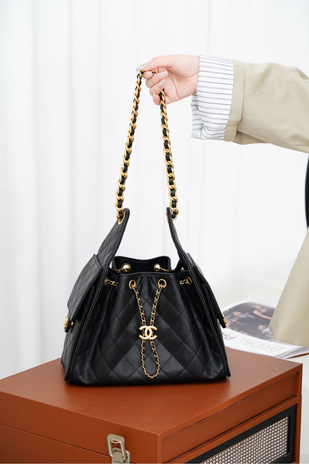 Chanel 25S Small Hobo Black