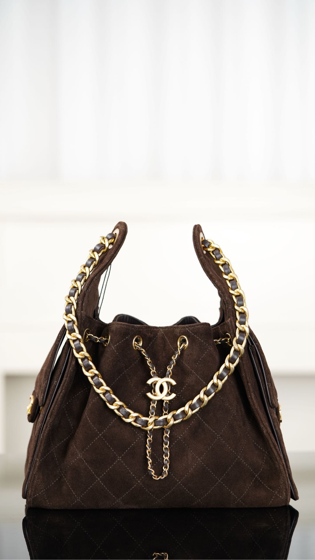 Chanel 25K Small Hobo Brown