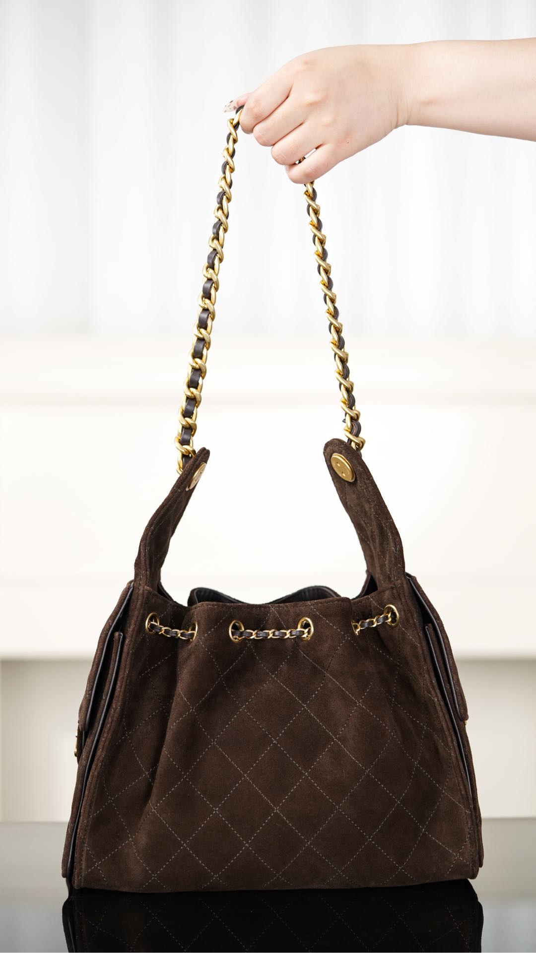Chanel 25K Small Hobo Brown