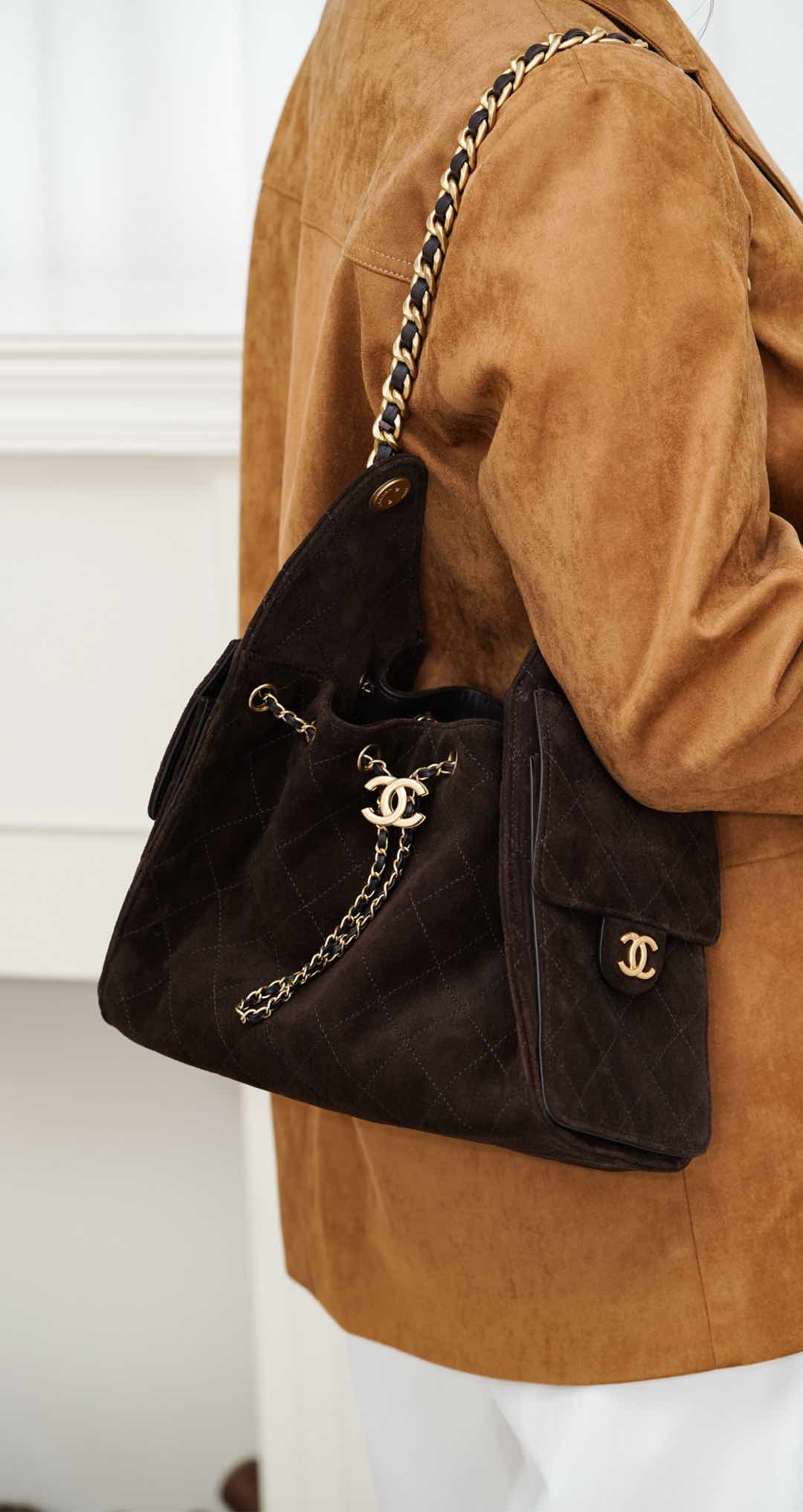 Chanel 25K Small Hobo Brown