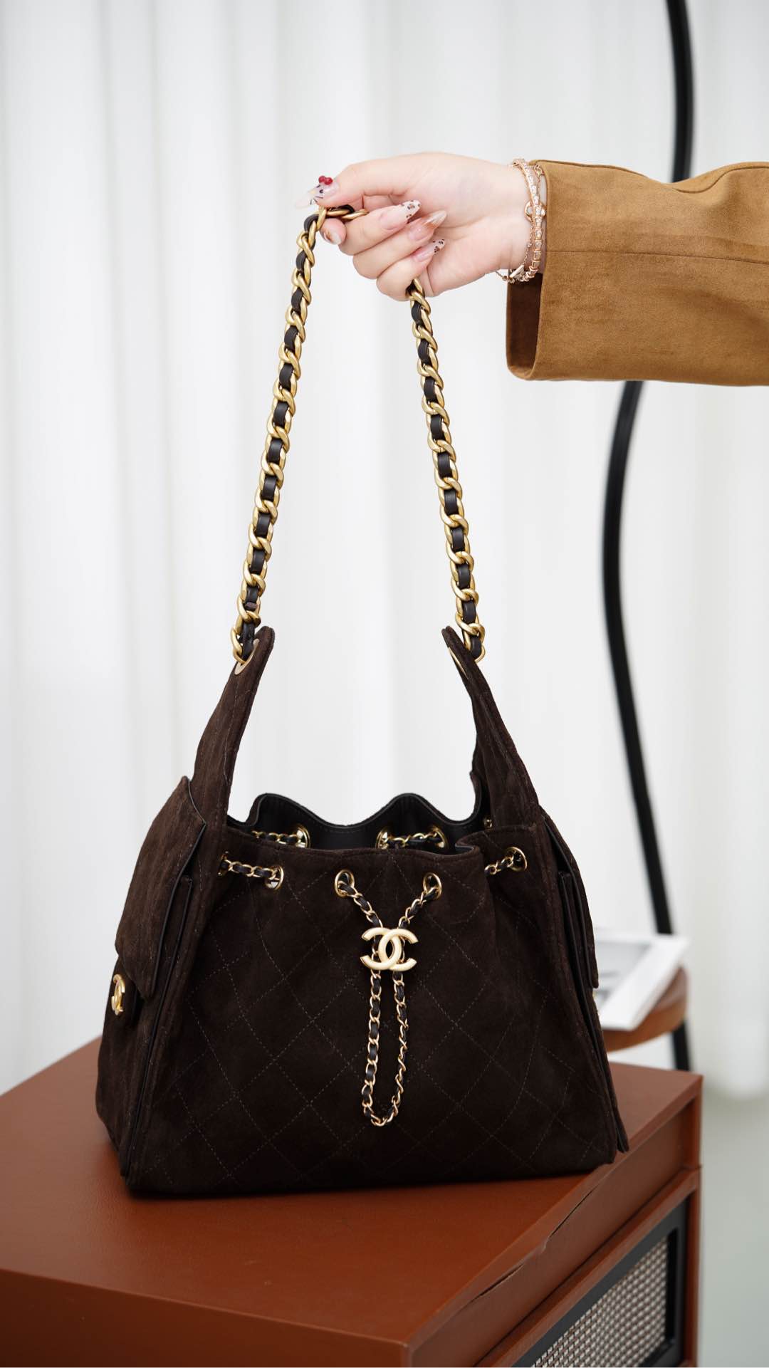 Chanel 25K Small Hobo Brown