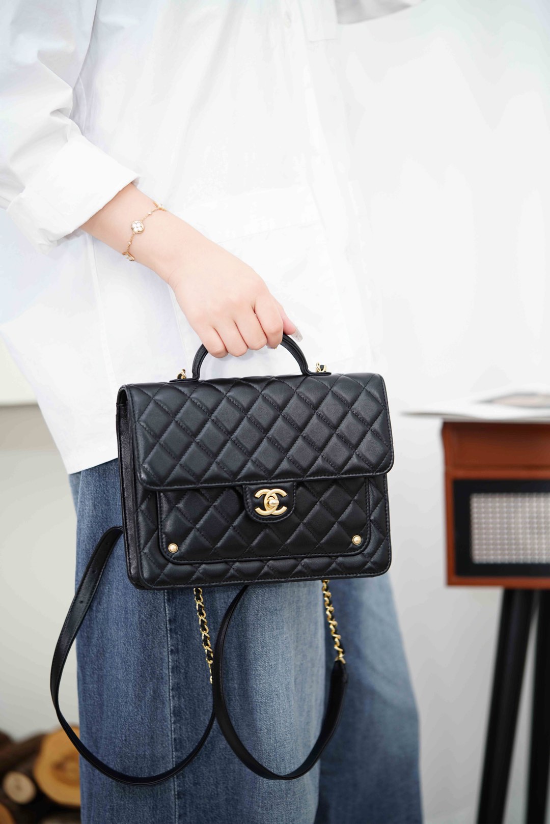 Chanel 25B Bag Black