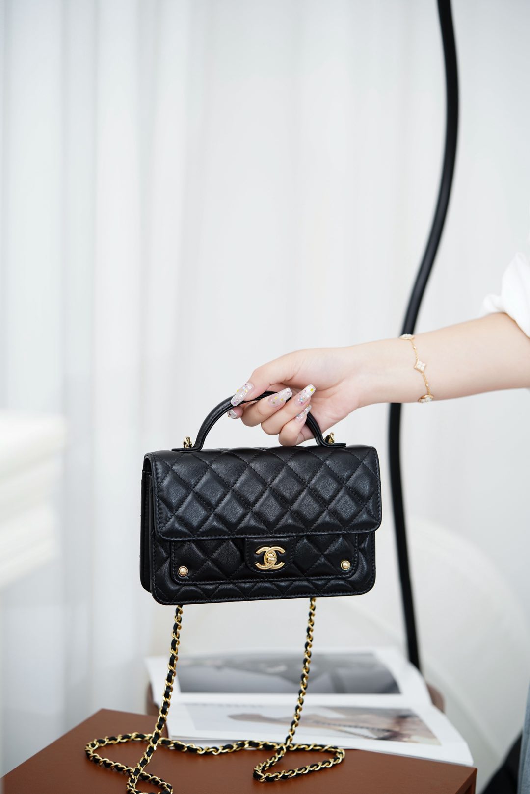 Chanel 25B Bag Woc Black