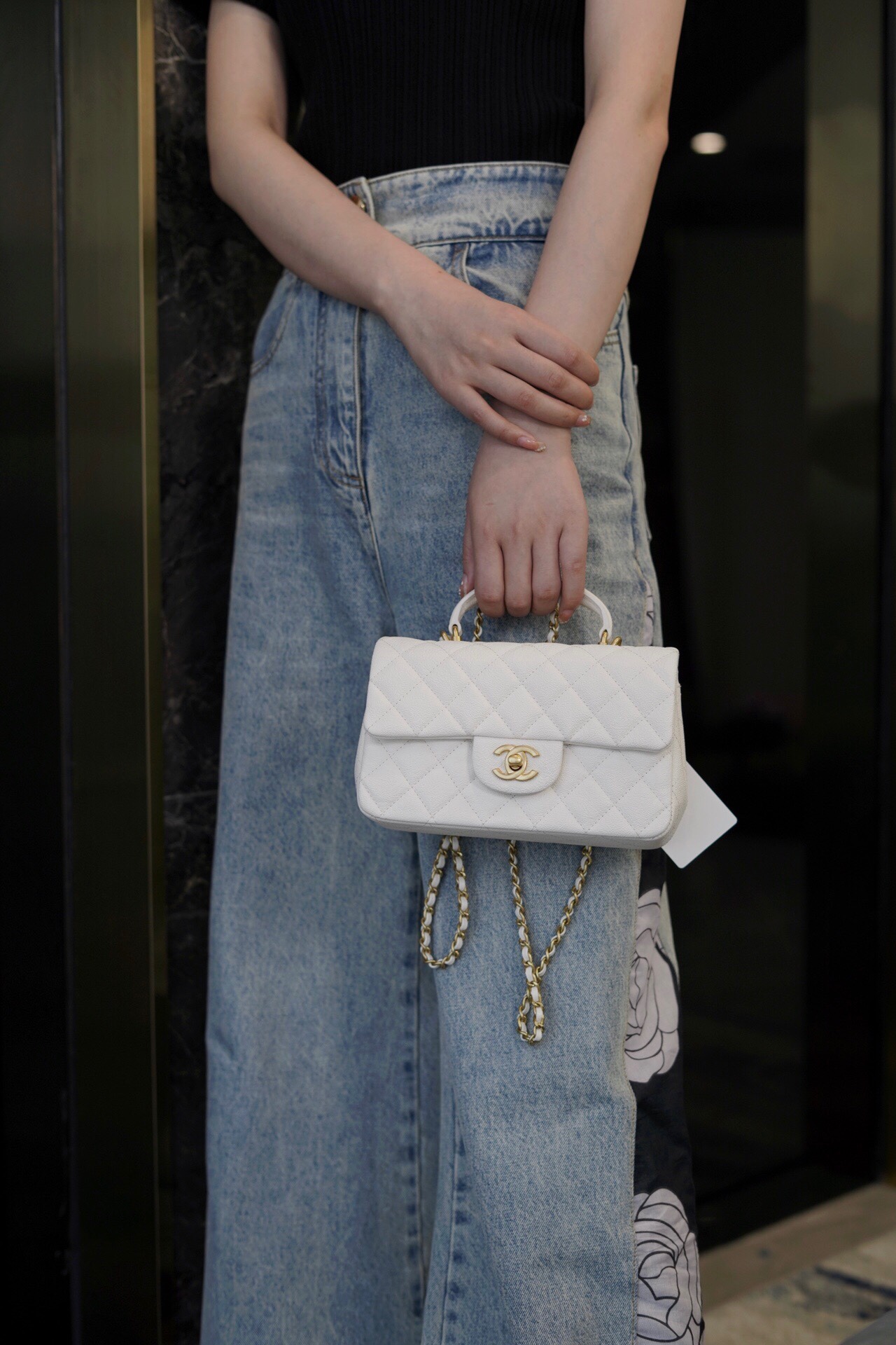 Chanle 2021 SS Classic Flap Mini White