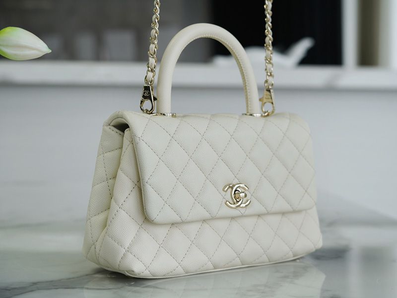 Chanel CoCo Handle Small White