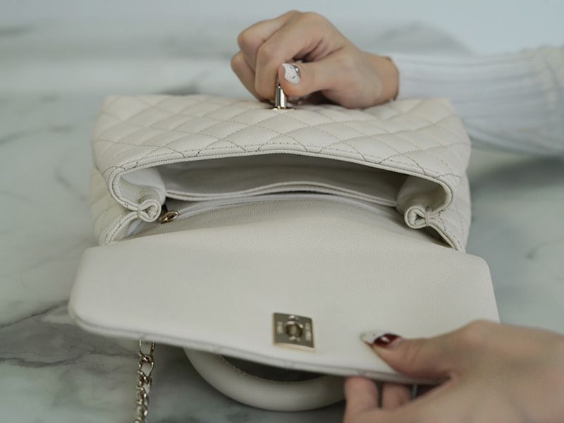 Chanel CoCo Handle Small White