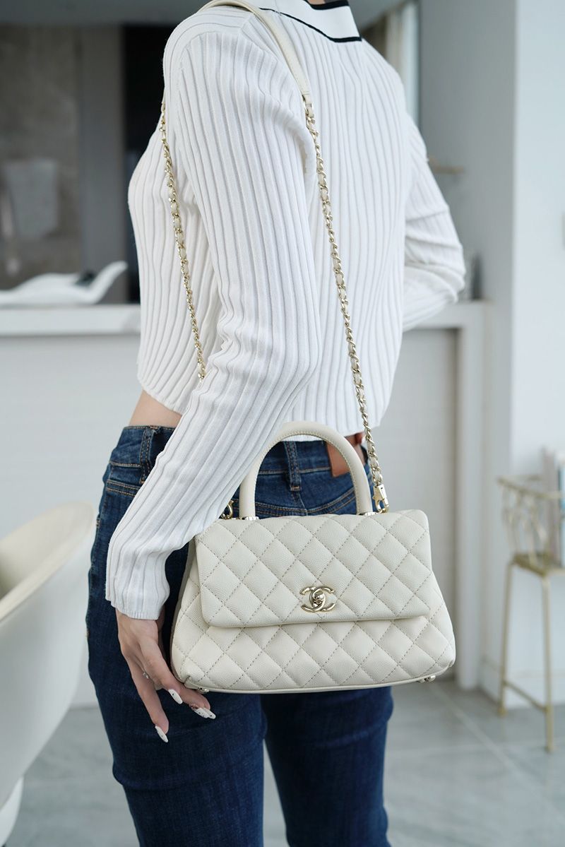 Chanel CoCo Handle Small White